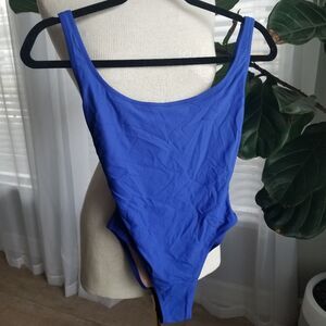 J. Crew Plunging scoopback one-piece swimsuit NWT Royal blue size 2